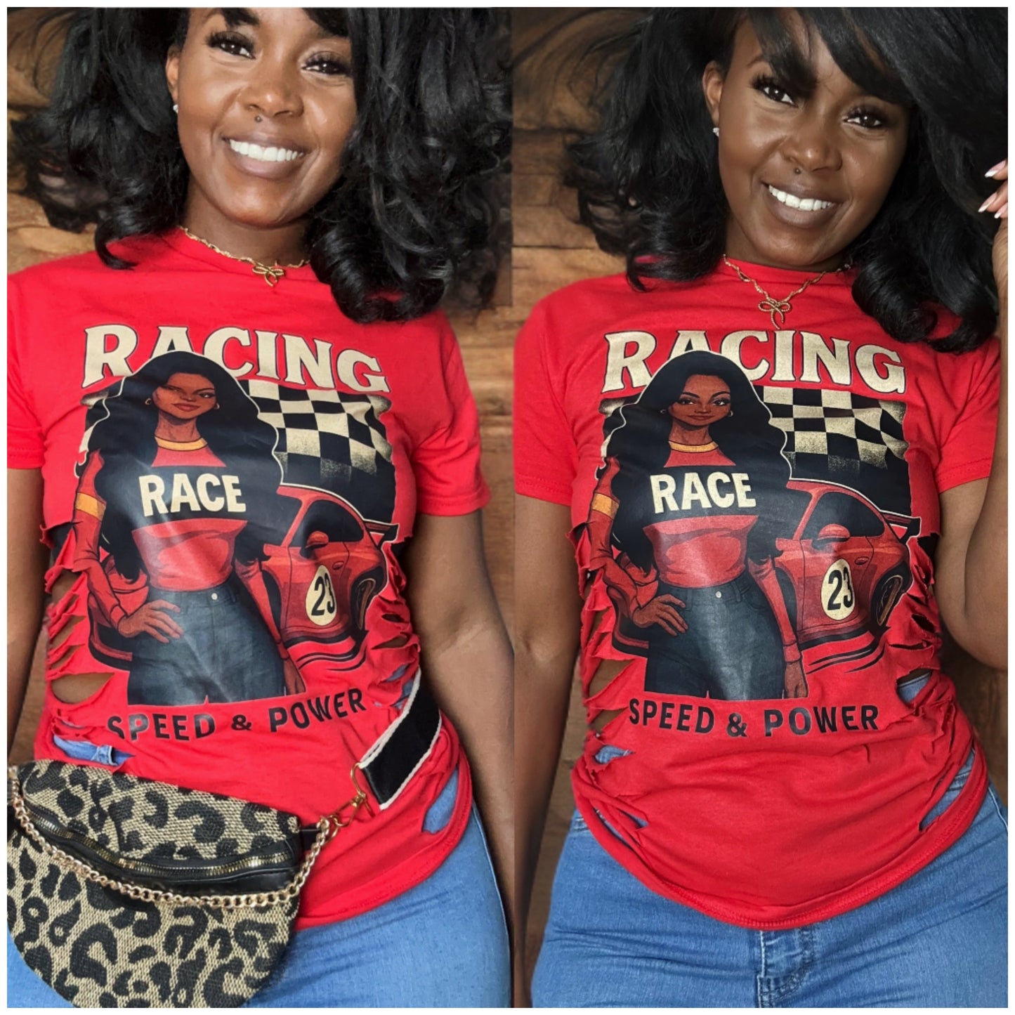 Racecar girl with custom slits