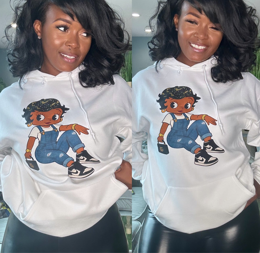 Overall B w/Camo hat Hoodie