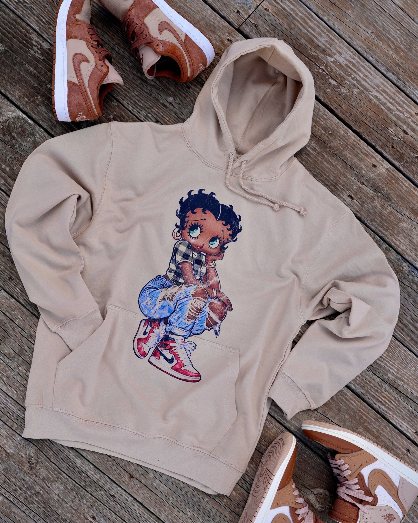 HIGH QUALITY Acid Washed/Vintage B- Hoodie